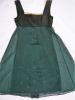 Adult Female Costumes to Hire - Black dress with Bottle Green Overlay - SSmall